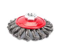 Spazzola per smerigliatrice angolare, spazzola professionale a disco, 4 spazzole abrasive intrecciate per smerigliatrice angolare, spazzola conica, M14 x 4 (2 x 3 pollici + 2 x 4 pollici)
