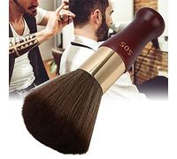 Spazzola per Spolverare il Collo con Manico in Legno, Setole Morbide | Strumento per la pulizia dei capelli, manico curvo, alluminio resistente, design a forma di ventaglio
