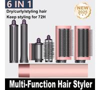Spazzola per styler e asciugacapelli 6 in 1 110000 giri/min Asciugacapelli ionico negativo ad alta velocità per la cura dei capelli Asciugatura rapida, Multi styler per capelli
