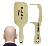 Spazzola per testa calva, accessorio per scherzo per lo styling della toelettatura, pettine portatile per scherzi, strumento per capelli da uomo calvo, regalo per papà, marito, fidanzato,