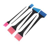 Spazzola per Tinta Chioma in Silicone Nera, Kit 6 Pezzi | Forme Diverse, Riutilizzabile e Resistente, per Tintura a Casa e Salone, per Coloristi e Stilisti Stile Casuale