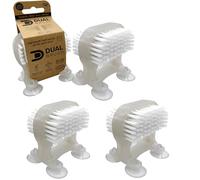 Spazzola per unghie a doppia faccia con ventosa integrata, set per manicure, essenziale, versatile per la pulizia delle unghie e delle mani, uso a mani libere o a mano per un'igiene completa,