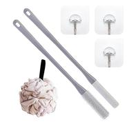 Spazzola per unghie manico lungo, spazzola per la pulizia delle dita dei piedi - Lavapiedi in silicone sotto la doccia con manico lungo,Spazzola da bagno ergonomica morbida per la pulizia tra le dita