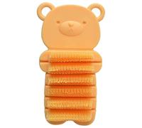 Spazzola per unghie per bambini Setole morbide Spazzola delicata per unghie per bambini Design a forma di orsetto carino per incoraggiare il lavaggio delle mani Giallo
