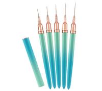 Spazzola per unghie sottile, pennello per unghie a strisce, penne per pittura di precisione | Set di pennelli a 5 dimensioni con punte affusolate, strumenti professionali per disegnare unghie per ri
