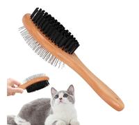 Spazzola per WC per cani - Raccoglitore di capelli ergonomico in legno | Spazzola e pettine per la caduta dei capelli - Massaggio lungo breve doccia interna esterna casa cucciolo bagno