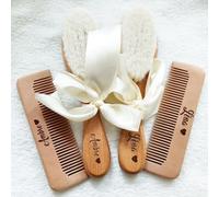 Spazzola Personalizzata con Nome Bambino - Set Pettine Morbido per Nascita