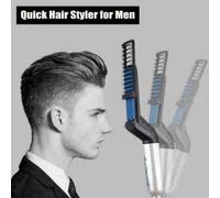Spazzola Piastra Elettrica Pettine Lisciante Styling 2 IN 1 Capelli Barba Uomo