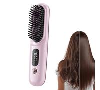 Spazzola Piastra per Capelli,Strumento Leggero Con Controllo Della Temperatura - Spazzola Per Stirare I Capelli Senza Filo - Per Donne Mamme Amiche Casa Viaggio Interno Esterno Saloni Dormitori