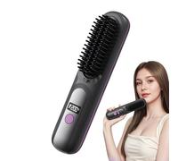 Spazzola Piastra Per Capelli | Styler Ricaricabile Senza Fili,Pettine Piastra Per Capelli Con 4 Temperature | Per Lunghi Corti Crespi Salone Viaggio Casa Mattina Appuntamento Lavoro Compleanno