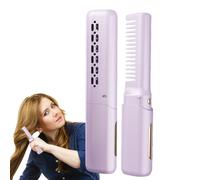 Spazzola Piastra per Donne | 3 Livelli di Temperatura e Antiscottatura - Spazzola Piastra Ionica Per Capelli | Per Casa Viaggio Vacanza Mattina di Fretta