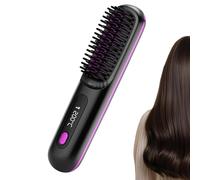 Spazzola Piastra Senza Filo Da Viaggio,Strumento Per Acconciatura - Styler Per Capelli Corti Riscaldato,Per Donne Viaggiatori Professionisti Impegnati Sposi Vacanza Uso Quotidiano Serata