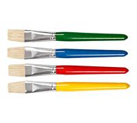 Spazzola piatta con manico corto, confezione da 4