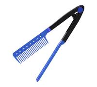 Spazzola piatta in ferro da 25 cm, design curvo a forma di V, denti resistenti al calore | Strumento per lo styling in un solo passaggio con piastre galleggianti, raddrizzamento senza danni