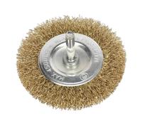 Spazzola Piatta In Fil di Ferro Sealey - 75Mm - 6Mm Asta Sfb75