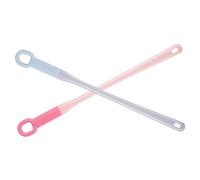 Spazzola Piedi con Manico lungo 15, 75 Pollici 2 Pezzi | Blu e Rosa, Plastico e Silicone, Pulizia Dita e Doccia, per Senior e Persone Ferite