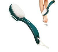 Spazzola Piedi E Pietra Pomice - Strumento 2 In 1 Per Esfoliazione Delicata, Cura Dei Talloni E Rimozione Calli | Accessori Da Bagno Comodi Per Uomo E Donna, Spazzola Doccia Con Manico Ergonomico, Pul