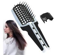 Spazzola pieghevole Hairflex, spazzola districante flessibile per capelli lisci, lunghi, spessi, ricci naturali (nero)