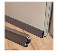 Spazzola Porta Automatica Guarnizione Fondo Alluminio Misura | Paraspifferi Nascosto Pro, Apertura Sinistra/ Destra Porta Legno/ Metallo/ Sicurezza(Brown LH,42in (107cm))