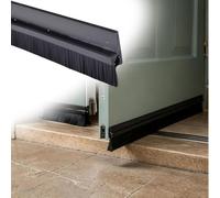 spazzola porta scorrevole 50 100 CM Spazzatrice Per Porta A Spazzola 1 Confezione, Supporto Autoadesivo Per Porta Del Garage Guarnizione A Spazzola In PVC(Black,L H 100X5.5CM)
