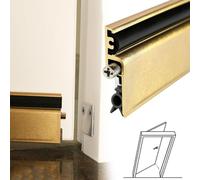 spazzola porta scorrevole Guarnizione Automatica Per Porta A Caduta/spazzaporta Per Interni/esterni, Lunghezza 91,5 X 100 Cm, Paraspifferi Per Porta(C-Left-6 PCS,L 91.5 CM)