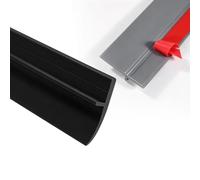 spazzola porta scorrevole Spazzaporta Autoadesivo Lunghezza 100 Cm, Striscia Di Tenuta Inferiore Della Porta In PVC Nero/bianco/grigio, Guarnizione Antipolvere(Black-9 PCS,W 3.6 CM L 100 CM)