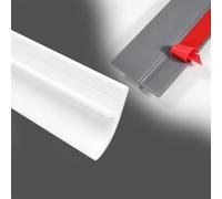 spazzola porta scorrevole Spazzaporta Autoadesivo Lunghezza 100 Cm, Striscia Di Tenuta Inferiore Della Porta In PVC Nero/bianco/grigio, Guarnizione Antipolvere(White-9 PCS,W 7.5 CM L 100 CM)