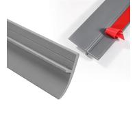 spazzola porta scorrevole Spazzaporta Autoadesivo Lunghezza 100 Cm, Striscia Di Tenuta Inferiore Della Porta In PVC Nero/bianco/grigio, Guarnizione Antipolvere(Gray-9 PCS,W 7.5 CM L 100 CM)