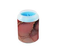 Spazzola portatile in silicone a forma di zampa di marmo, colore rosso, neutro, morbida, essenziale per tutti i proprietari di animali domestici, per cani e gatti di taglia piccola, media e grande