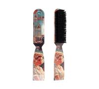 Spazzola portatile per la pulizia dei capelli del viso con setole morbide pettine per capelli accessorio per la cura della barba per casa ufficio e uso in viaggio