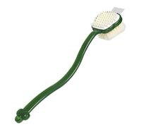 Spazzola posteriore per doccia, 3 in 1, con manico lungo, spazzola per doccia giada, purificatore per corpo esfoliante con 3 testine sostituibili per uomini, donne e