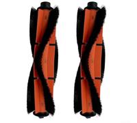 Spazzola principale a rullo centrale di ricambio compatibile con aspirapolvere robot M1, M1 e Slim, accessorio per spazzola laterale in nylon e plastica per peli di animali domestici (confezione da 2)