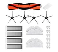 Spazzola Principale Spazzola Laterale Nera Filtro HEPA Compatibile Con Xiaomi Roborock S6 S5 MAX S60 S65 S5 S50 S55 E25 E35 Accessori for Parti Di Aspirapolvere(N)