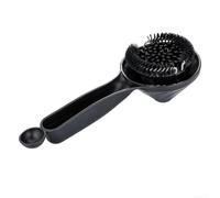 Spazzola professionale per la pulizia della macchina del caffè, 58 mm, per uso barista, manico ergonomico, rimuove gli oli dalle teste del gruppo, colore: nero