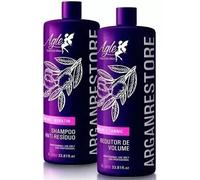 Spazzola progressiva Argan Restore cheratina brasiliana per capelli - 2 x 1 L