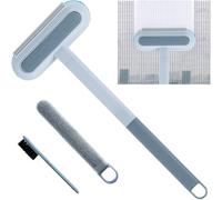 Spazzola Pulisci Zanzariera Spazzola per rete in rete Spazzola per la Pulizia della zanzariera con spugna pulisci zanzariera moschiere 4 in 1 Mesh Cleaner Brush (Regolare: 44cm)