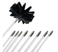 Spazzola Pulizia Camino, Spazzole 100mm Diametro Per Camini Con 15 Aste Flessibili Da 410 Mm E 1 Testine Per La Pulizia Del Camino Kit Di Attrezzi Per Pulizia Kit pulizia camino(9 Rods,410mm)