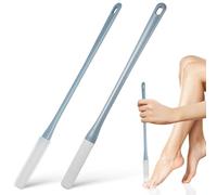 Spazzola Pulizia Piedi in Silicone per Doccia Manico lungo 2 Pezzi | Dita e Pianta, Uso Quotidiano Sotto L’acqua, Set Doppio per Pulizia Mirata