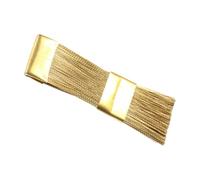 Spazzola Pulizia Punte Unghie in Rame, Compatta e Portatile | Setole Sottilissime in Rame, Manico Ergonomico, per Workstation Manicure e Spa, 1 Pezzo Oro