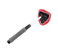 Spazzola Pulizia Vetri Auto Raschietto per vetri auto, sbrinatore, detergente per vetri auto in microfibra, retrattile(1set red)