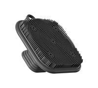 Spazzola Pulizia Viso Spazzola in silicone 2 in 1 | Esfoliante for barba quadrato for uomo Detergente for pori profondi adatto ai viaggi(Black)