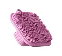 Spazzola Pulizia Viso Spazzola in silicone 2 in 1 | Esfoliante for barba quadrato for uomo Detergente for pori profondi adatto ai viaggi(Pink)