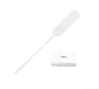 Spazzola regolabile da 65 cm per spolverino con testa piatta e morbido tessuto non tessuto per pulire i binari delle finestre e gli interni dell'armadio (bianco)