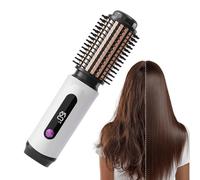 Spazzola riscaldante | Piastra e ferro da parrucchiere, con 3 impostazioni | di temperatura di spazzola per capelli corti, per donne capelli corti e sottili, aspetto spazzolato, meno brividi, più lucidi