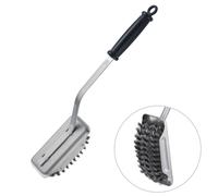 RÖSLE Slidex Spazzola per Pulizia Griglia di Ottima Qualità con Manico Lungo e Impugnatura in Plastica, Setole Sostituibili, Acciaio Inossidabile
