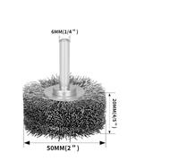 Spazzola rotante in filo d'acciaio da 50 mm con gambo 1/4" for mini trapano, rimozione della ruggine dai metalli, lucidatura, 1/2/5 pezzi wanglan(5Pcs)