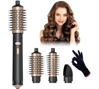 Spazzola Rotante per Capelli, Air Styler 3 in 1, Spazzola Ad Aria Calda, Spazzola Asciugacapelli, Spazzola Elettrica per Capelli Spazzola Lisciante Ferro Arricciacapelli ad aria Calda (Nero)