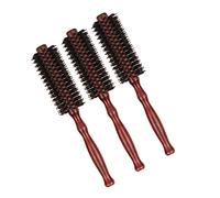 Spazzola rotonda per asciugare con asciugacapelli, spazzola rotonda in rotolo di 3 pezzi per frangetta, capelli sottili, corti e ricci, spazzola per capelli in rotolo per acconciatura rotonda