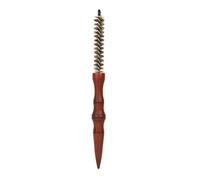 Spazzola rotonda per capelli corti con setole di cinghiale resistenti al calore con manico in legno per aumentare il volume dei riccioli e districare lo styling strumento All S