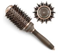 Spazzola rotonda spazzola per capelli antistatica in ceramica per blogow lucidi e senza crespi (caffè,45 mm)